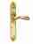 Ручка дверная на планке проходная Archie Genesis Flor S. Gold матовое золото