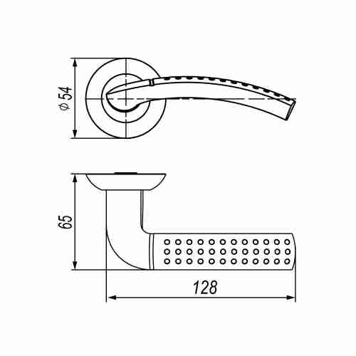Ручка раздельная LEGENDA PR SN/CP-3 матовый никель/хром, квадрат 105мм