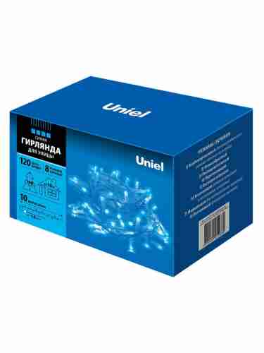 Уличная светодиодная гирлянда Uniel 220V синий ULD-S1000-120/DWA Blue IP67 07926