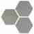 Керамогранит WOW Hexa Six Grey 14x16