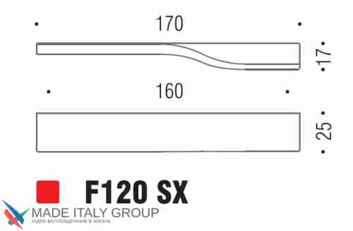 Ручка скоба модерн COLOMBO DESIGN F120SX-CM матовый хром 160 мм