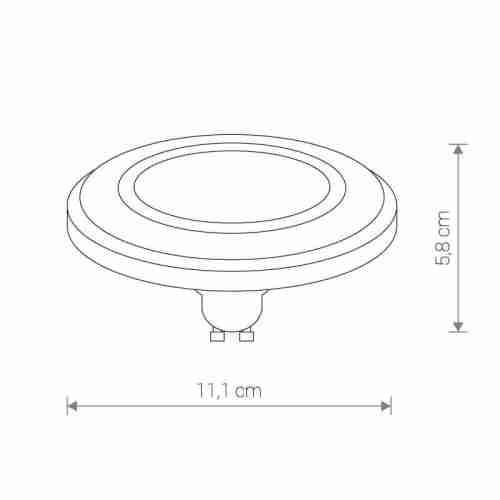 Лампа светодиодная GU10 9W 4000K прозрачная 9214