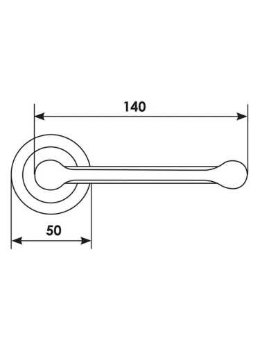 Ручка дверная Morelli Luxury RAIN R1 OSA раздельная на круглой розетке, цвет матовое золото, латунь