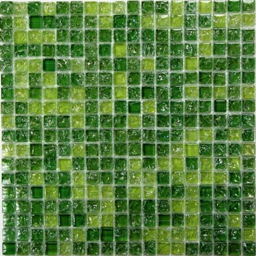 Мозаика Bonaparte стекло с камнем Strike Green 8х15х15 30х30