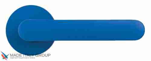 Дверная ручка на круглом основании COLOMBO ONE CC11RSB-C12 матовый капри синий