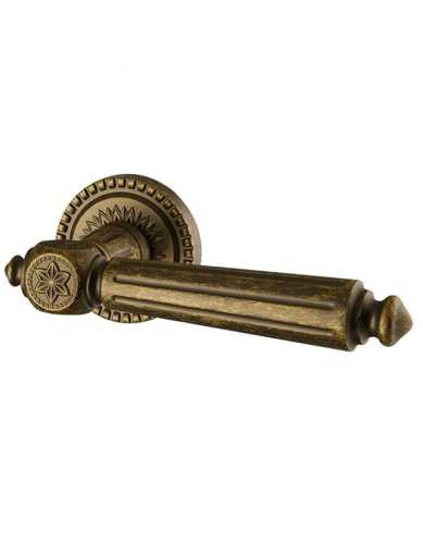 Комплект: Ручки Armadillo Matador CL4-OB-13+Завертка+Бесшумный замок и Петли Fuaro/античная бронза