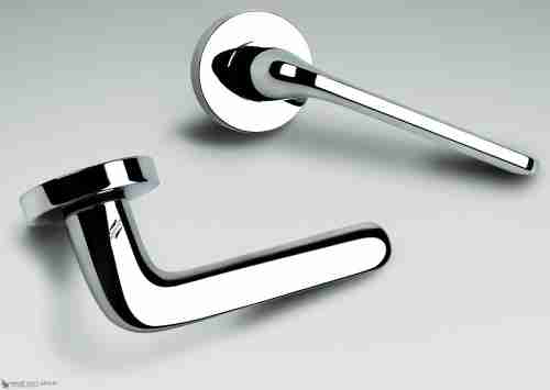 Дверная ручка на круглом основании COLOMBO Roboquattro ID41RSB-CR полированный хром