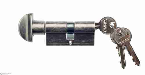 Цилиндровый механизм вертушка-ключ Venezia 25/10/35 античное серебро