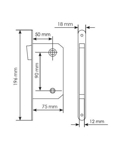 Замок межкомнатный Morelli MM 2090 BL, магнитный, сантехнический, цвет черный