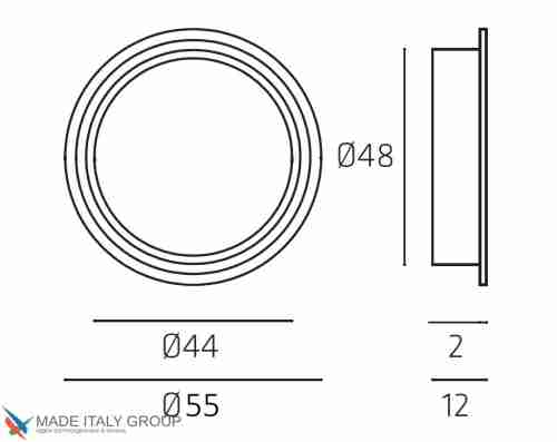 Ручка для раздвижной двери Venezia U211 полированная латунь (1шт.)