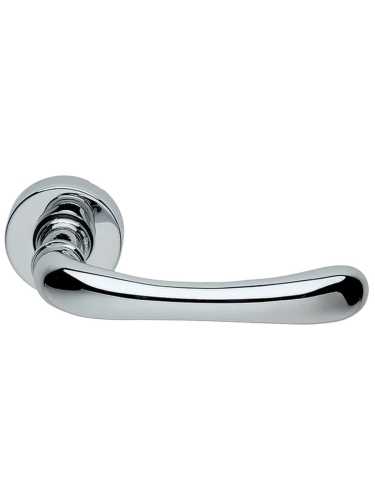 Ручка дверная Morelli Luxury RING R3-E CRO на круглой розетке, цвет - хром