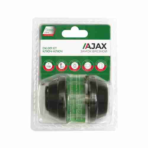 Замок Ajax (Аякс) врезной DK.001 ET BL черный