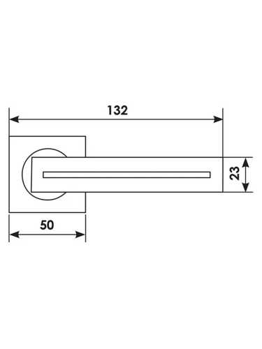 Ручка дверная Morelli Luxury DIADEMA S1 NIN раздельная на квадратной розетке, цвет черный никель, латунь
