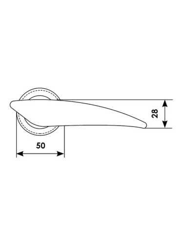 Ручка дверная Morelli Luxury BOLID R4 CRO раздельная на круглой розетке, цвет хром, латунь