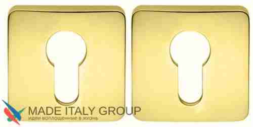 Накладка под цилиндр на квадратном основании COLOMBO PT13-OL полированная латунь (2 шт)