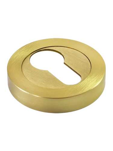 Накладка на замок Morelli Luxury LUX-KH-R2 OSA круглая под евроцилиндр, цвет матовое золото