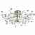 Потолочная люстра N-Light 62297 06 2297 0183 24 chrome, white crystal ASFOUR