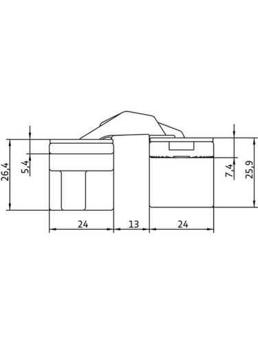 Петля скрытая Morelli HH-1 W врезная с 3D-регулировкой вес полотна до 40 кг, цвет белый