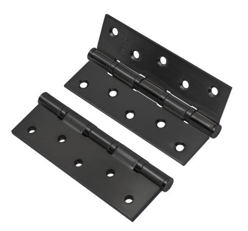 Петля стальная 125*75*2,5, 4 подшипника, б/колп., черный