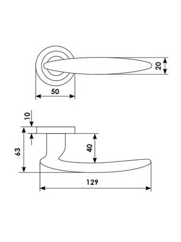 Ручка дверная Morelli Luxury FLAMINGO R4 OSA раздельная на круглой розетке, цвет матовое золото, латунь