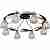 Люстра потолочная N-Light 405-08-63CWB chrome + white crack + black crack
