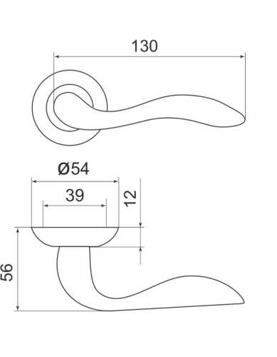 Комплект: Ручки Armadillo Selena LD19-1AB/GP-7 + Завертка BK6.R.LD54 AB/GP-7 бронза/золото