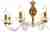 Подвесная люстра iLamp Flo YT2049-8 GD+Cear