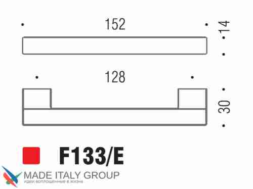 Ручка скоба модерн COLOMBO DESIGN F133E-CR полированный хром 128 мм