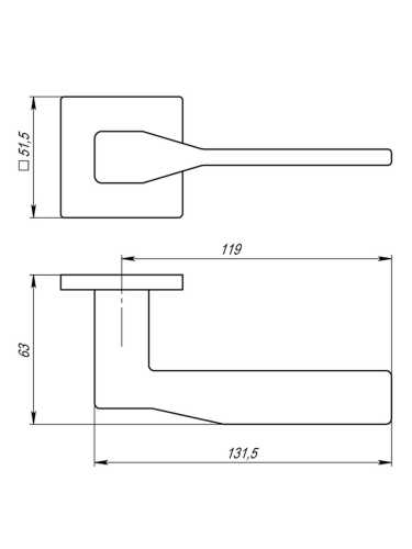 Ручка дверная Armadillo (Армадилло) межкомнатная K.USS52.GRAND (GRAND USS) WH-19 белый  Набор 7