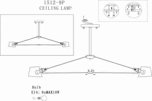 Подвесная люстра Favourite Eimer 1512-9P