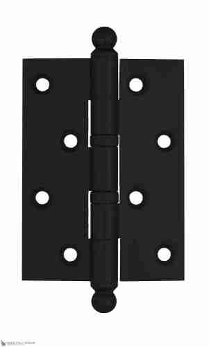 Дверная петля универсальная латунная с круглым колпачком Venezia CRS010 102x76x3 черный