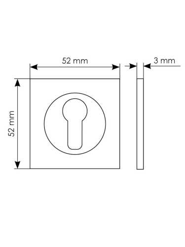 Накладка на замок Morelli Luxury LUX-KH-S NIS под евроцилиндр, цвет матовый никель
