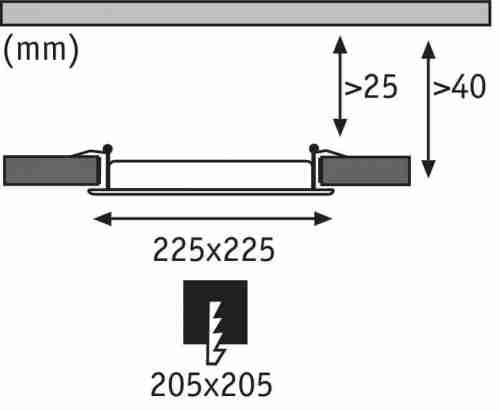 Встраиваемый светодиодный светильник Paulmann Smart Panel 50036
