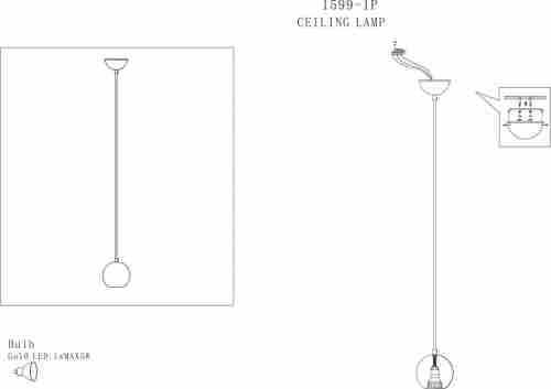 Подвесной светильник Favourite Giallo 1599-1P
