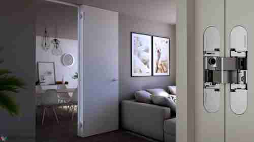 Kubica K1060 DXSX, KOMBI HYBRID NO петля скрытая универсальная ЧЕРНЫЙ (60 kg)