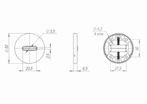 Накладка на сувальдный замок ESC.S-auto.RLR/R.486 CP-8 хром (1шт.)