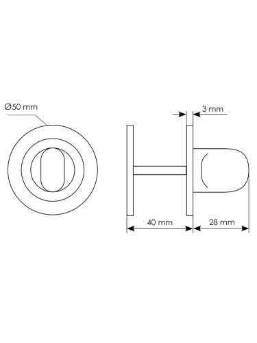 Завертка сантехническая Morelli Luxury LUX-WC NIS на круглой розетке цвет матовый никель