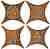 Плитка керамическая Azulev Octogonal Estrella Charme Bronce микс из 4 шт вставка 6,7х6,7