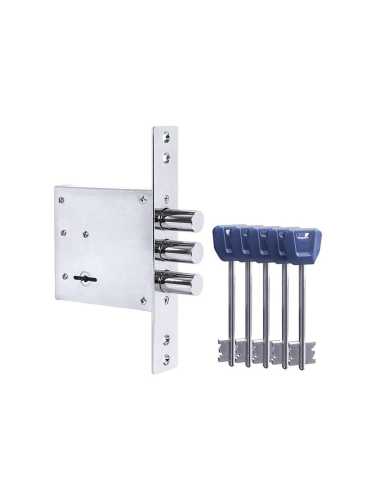 Замок Punto (Пунто) врезной сувальдный MDV30S-817 CP (V30/S) CP хром длиный ключ