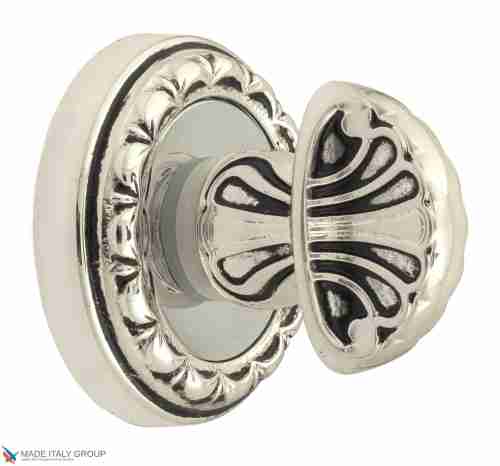 Фиксатор поворотный Venezia WC-4 D2 натуральное серебро + черный