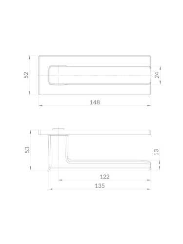 Ручка Punto (Пунто) раздельная K.EST.Q52.MEGA XL BL-24 черный