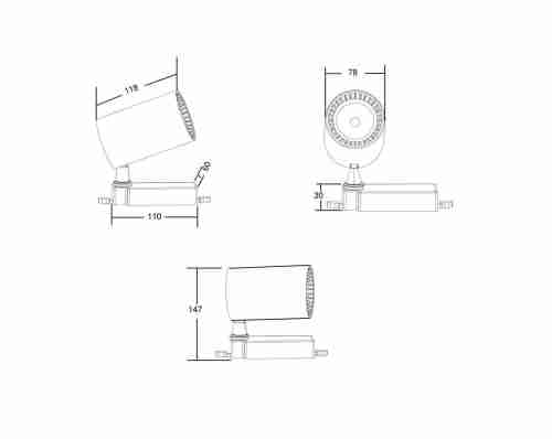 Трековый светодиодный светильник Maytoni Vuoro TR029-3-10W3K-W