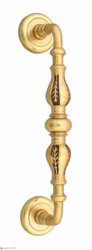 Ручка скоба Venezia "GIFESTION" 280мм (230мм) D1 французское золото + коричневый