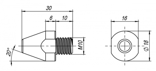 Противосъем Fuaro 730/M10xD18x30