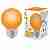Лампа светодиодная Volpe E27 1W оранжевая LED-G45-1W/ORANGE/E27/FR/С UL-00005650