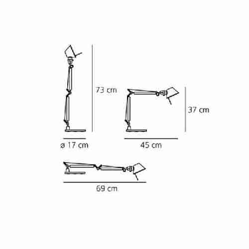 Офисная настольная лампа Artemide Tolomeo Micro A011830