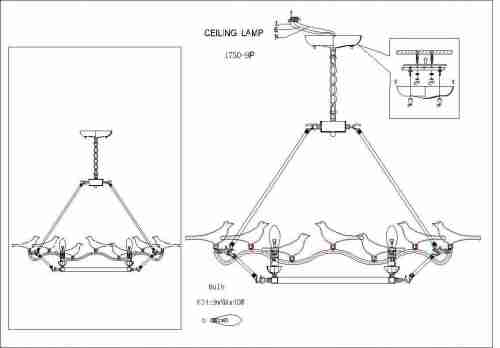 Подвесная люстра Favourite Pajaritos 1750-9P