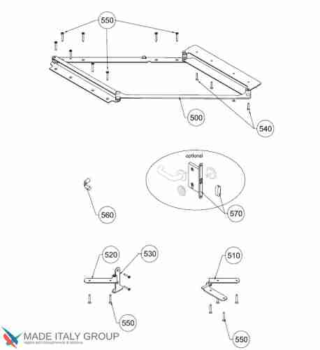 Система CompactTwin 800B90SX (НОВЫЙ) левая (180°, регулируемый стопор)