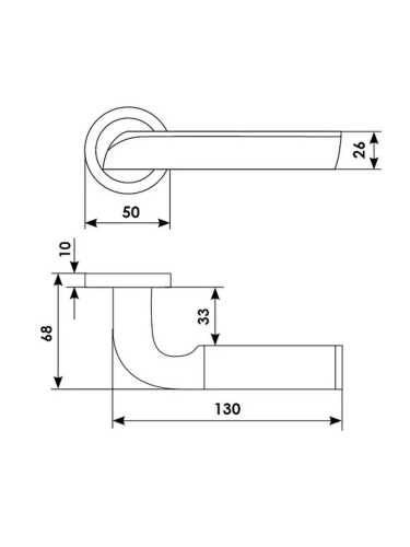 Ручка дверная Morelli Luxury MATRIX R2 CSA/CRO раздельная на круглом основании, цвет матовый хром/хром, латунь