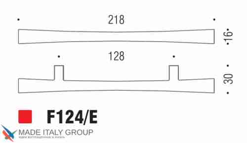 Ручка скоба модерн COLOMBO DESIGN F124E-CM матовый хром 128 мм